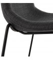 Tabouret de bar design gris foncé en tissu Burbidge