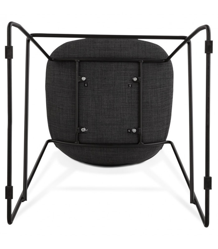 Tabouret de bar design gris foncé en tissu Burbidge