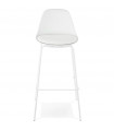 Tabouret de bar design blanc en plastique Confetti