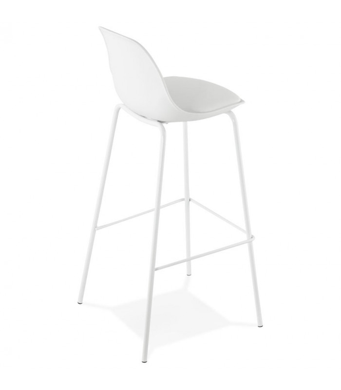 Tabouret de bar design blanc en plastique Confetti