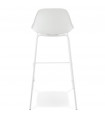 Tabouret de bar design blanc en plastique Confetti
