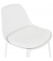 Tabouret de bar design blanc en plastique Confetti