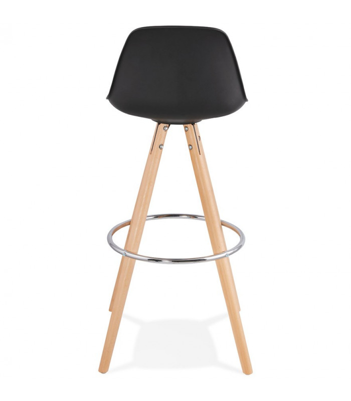 Tabouret de bar design noir en plastique Alassio