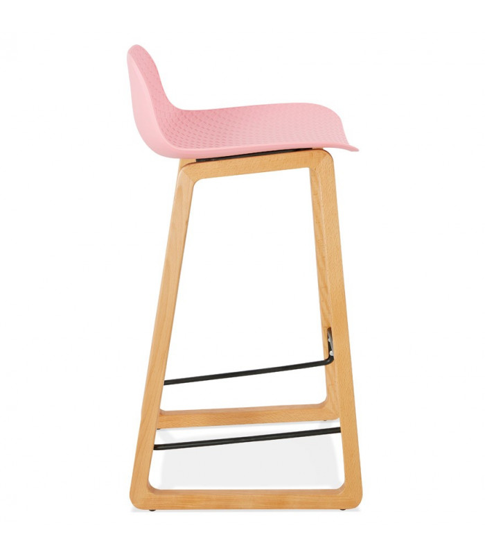 Tabouret de bar design rose en plastique Allegra