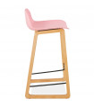 Tabouret de bar design rose en plastique Allegra