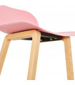 Tabouret de bar design rose en plastique Allegra