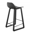 Tabouret de bar design noir en plastique Hoopla Mini
