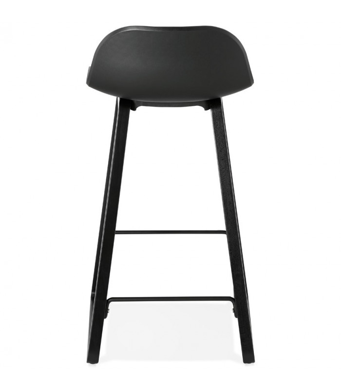 Tabouret de bar design noir en plastique Hoopla Mini