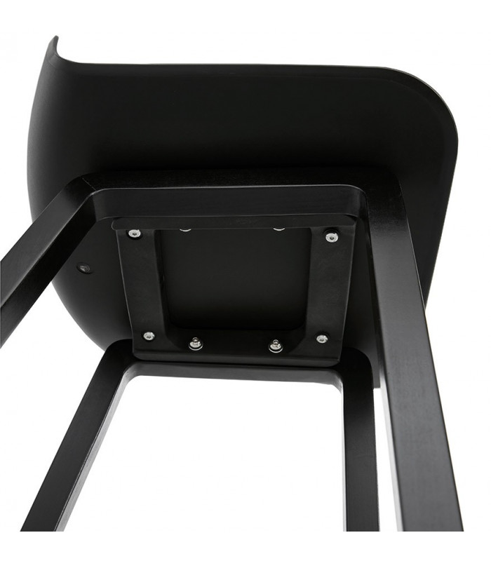 Tabouret de bar design noir en plastique Hoopla Mini