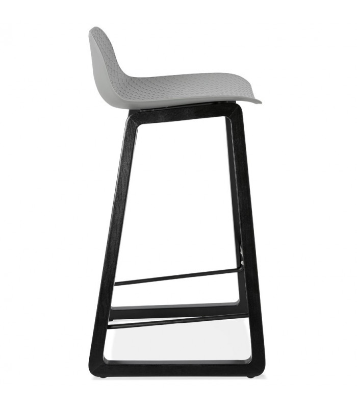 Tabouret de bar design gris en plastique Hoopla Mini