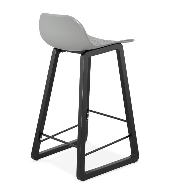 Tabouret de bar design gris en plastique Hoopla Mini