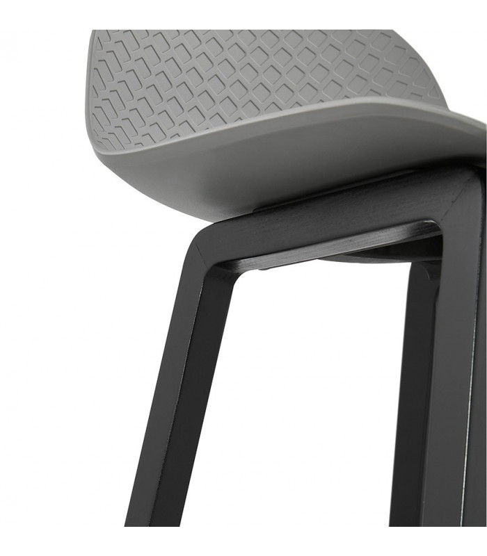 Tabouret de bar design gris en plastique Hoopla Mini