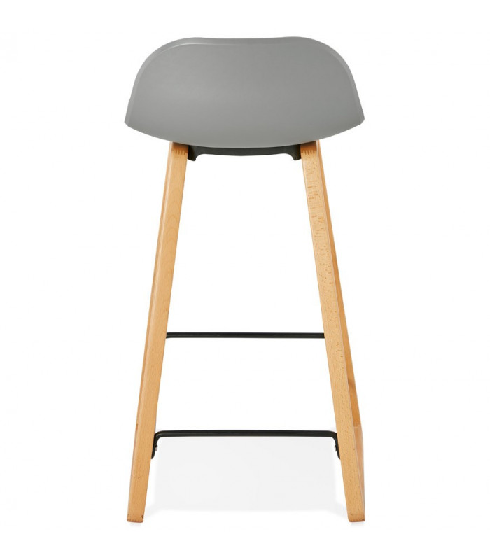 Tabouret de bar design gris en plastique Allegra