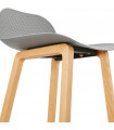 Tabouret de bar design gris en plastique Allegra