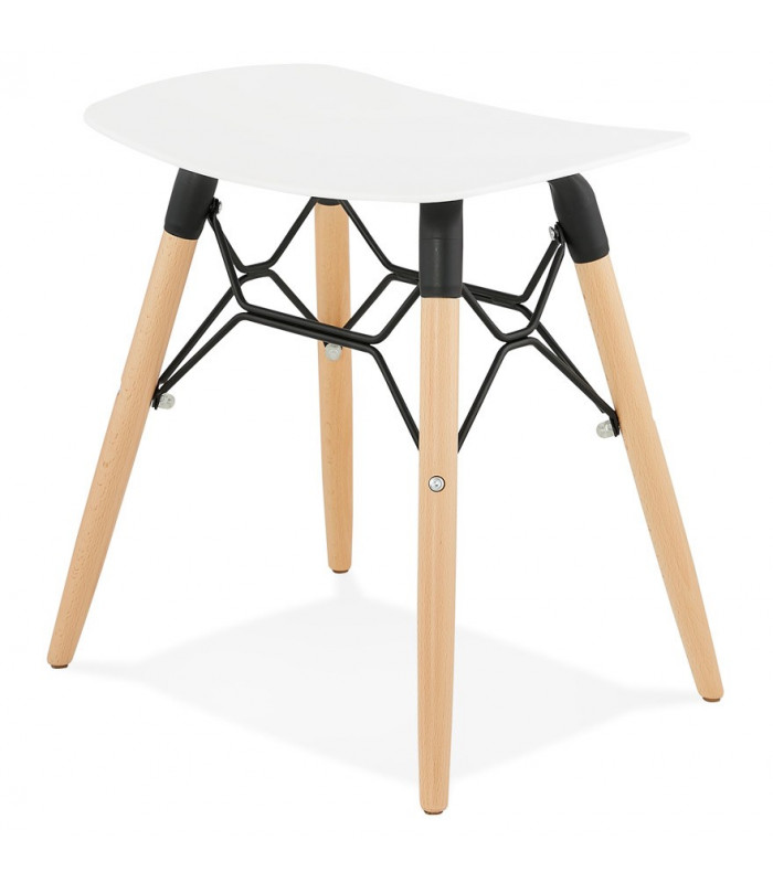 Tabouret de bar design blanc en plastique Epalle