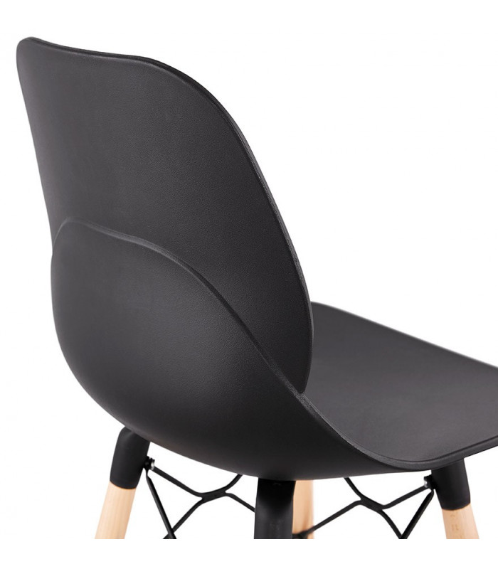 Tabouret de bar design noir en plastique Harewood Mini