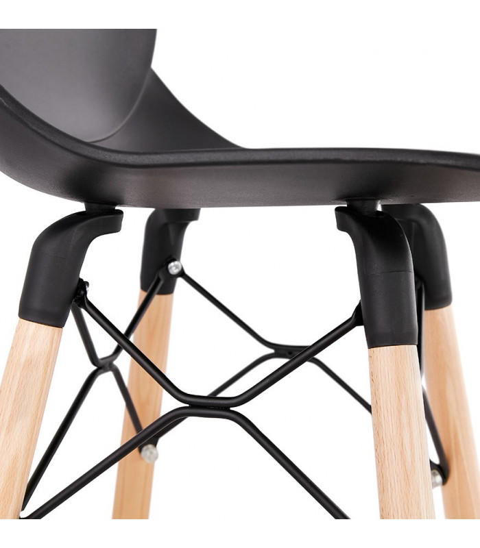 Tabouret de bar design noir en plastique Harewood Mini