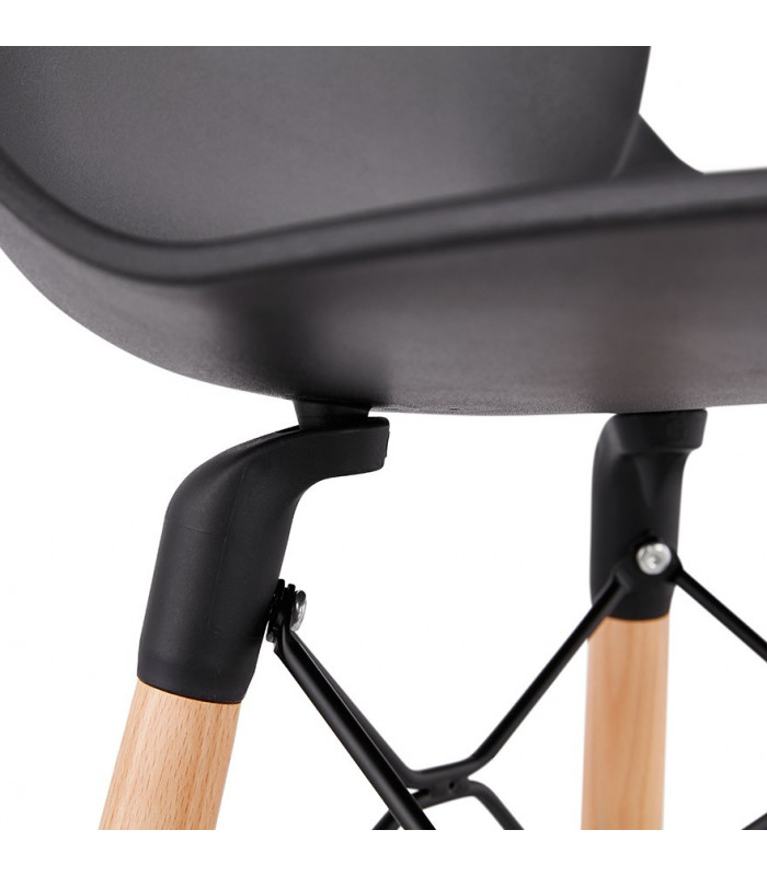 Tabouret de bar design noir en plastique Harewood Mini
