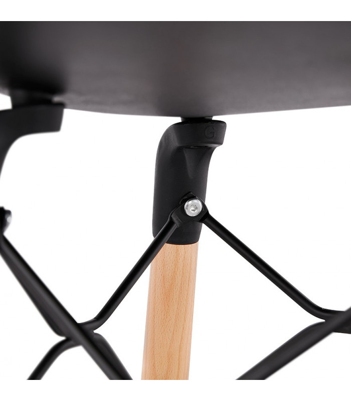 Tabouret de bar design noir en plastique Harewood Mini