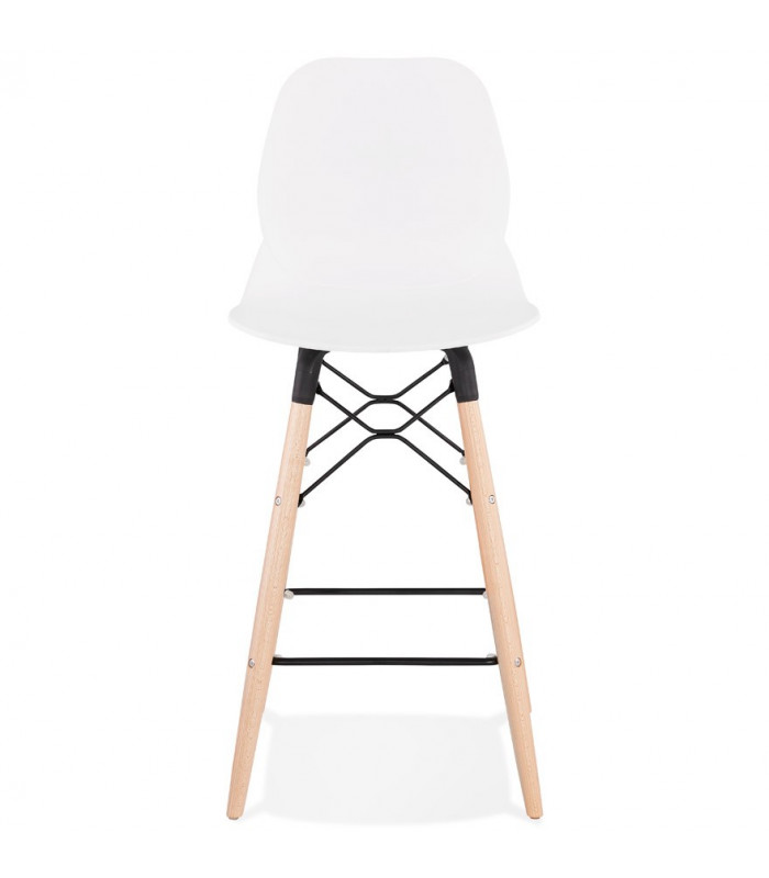 Tabouret de bar design blanc en plastique Harewood Mini