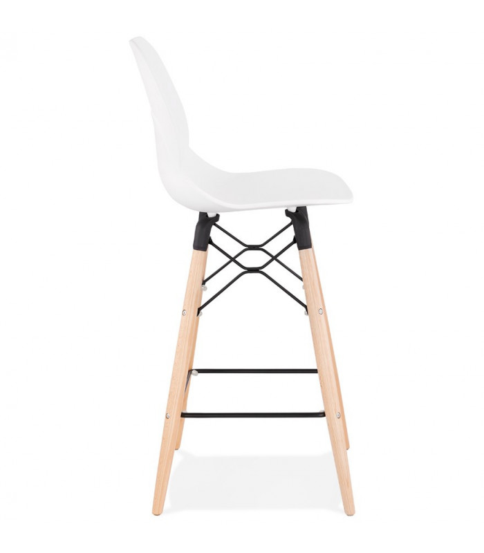 Tabouret de bar design blanc en plastique Harewood Mini