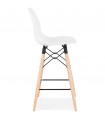 Tabouret de bar design blanc en plastique Harewood Mini