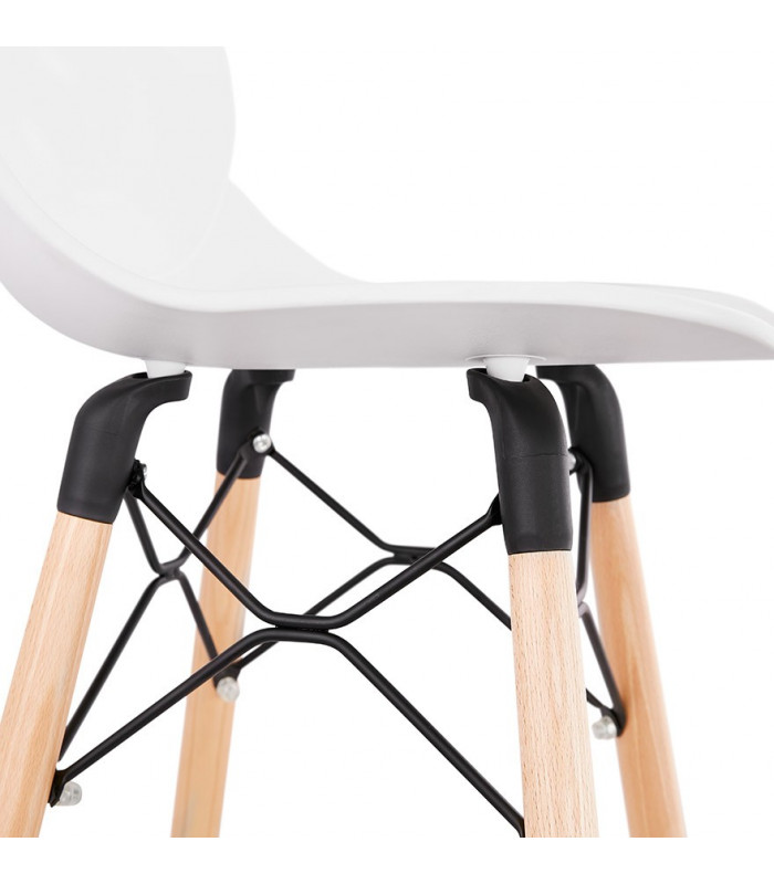 Tabouret de bar design blanc en plastique Harewood Mini