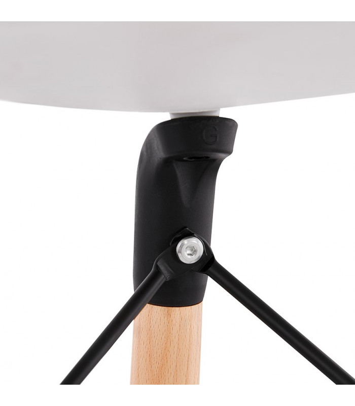 Tabouret de bar design blanc en plastique Harewood Mini