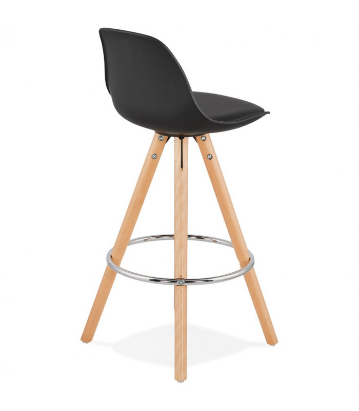 Tabouret de bar design noir en plastique Alassio Mini