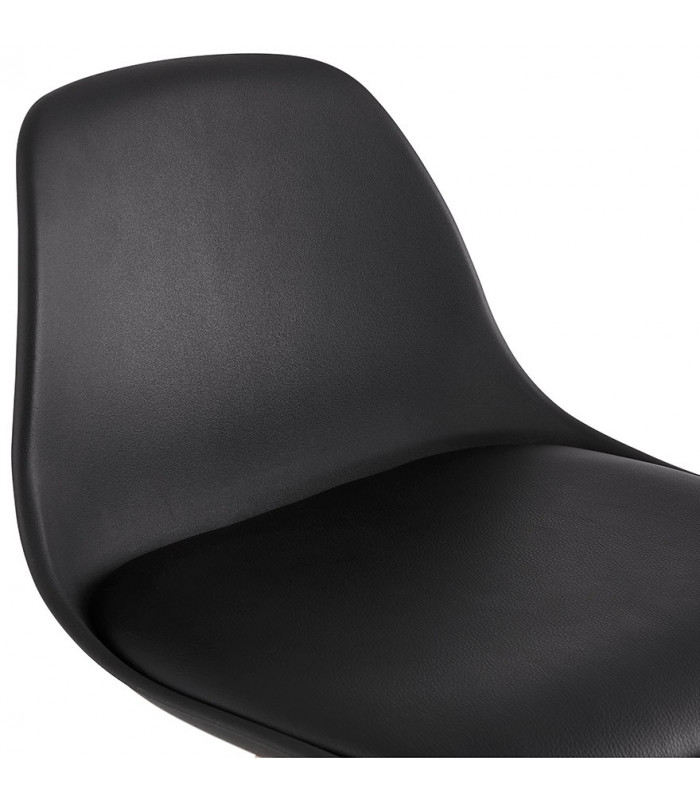 Tabouret de bar design noir en plastique Alassio Mini
