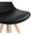 Tabouret de bar design noir en plastique Alassio Mini