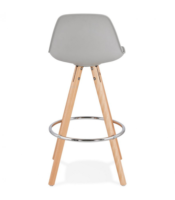 Tabouret de bar design gris en plastique Alassio Mini