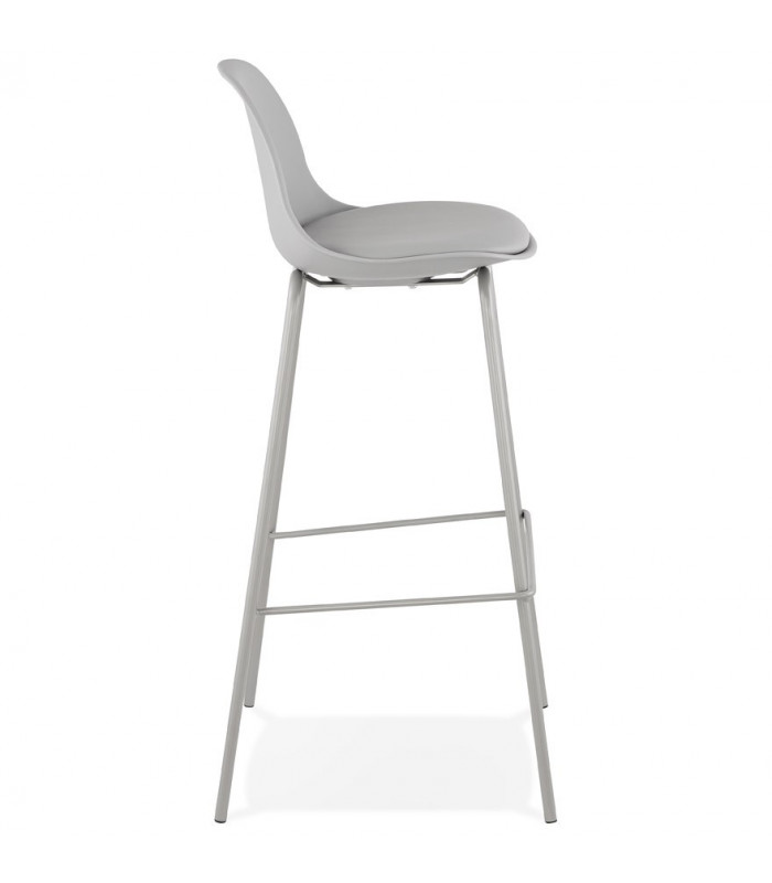 Tabouret de bar design gris en plastique Confetti