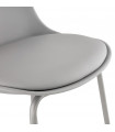 Tabouret de bar design gris en plastique Confetti
