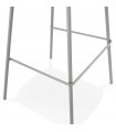 Tabouret de bar design gris en plastique Confetti