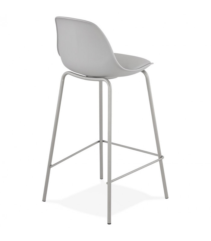 Tabouret de bar design gris en plastique Confetti Mini