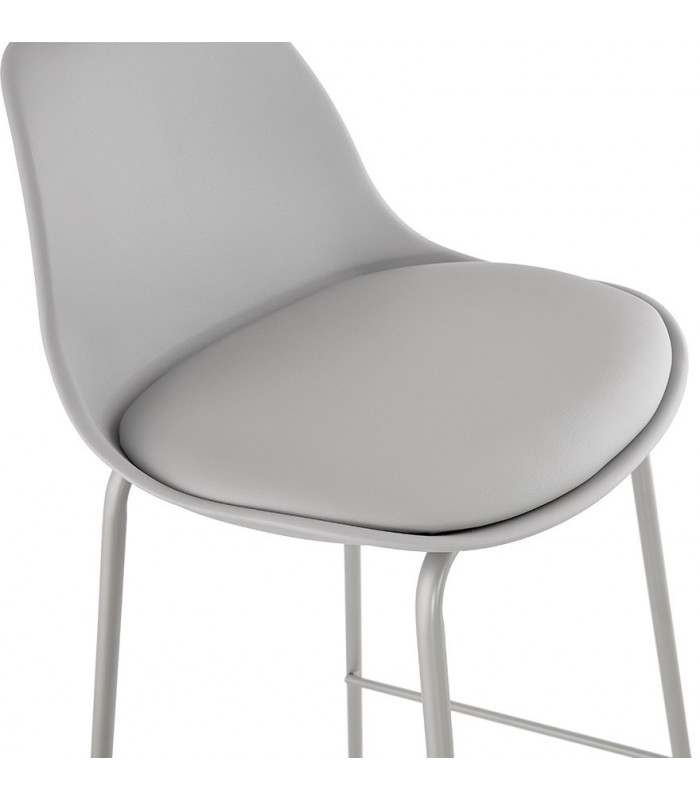 Tabouret de bar design gris en plastique Confetti Mini