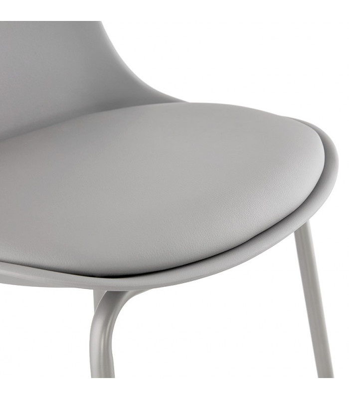 Tabouret de bar design gris en plastique Confetti Mini