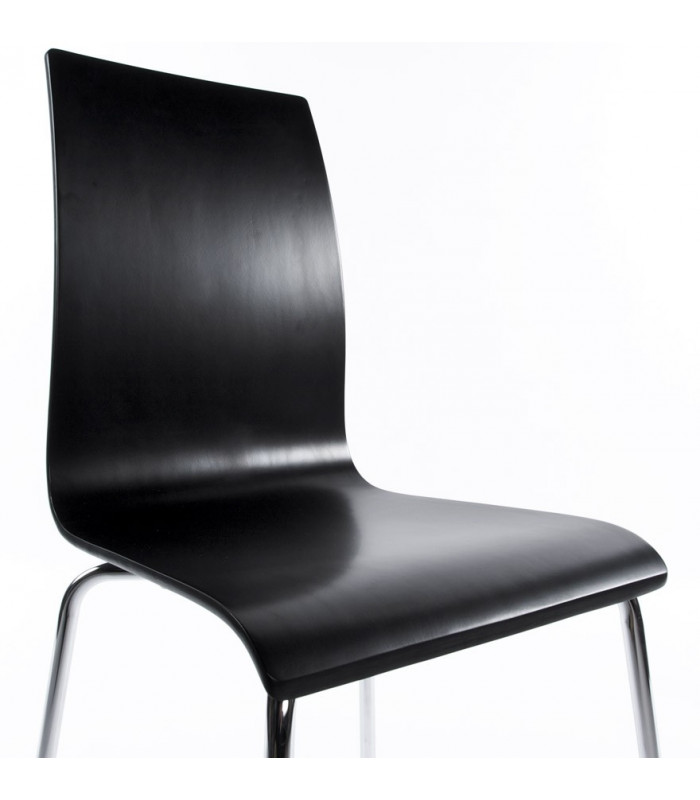 chaise design (non empilable) noir en bois Boyer
