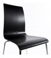 chaise design (non empilable) noir en bois Boyer
