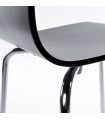 chaise design (non empilable) noir en bois Boyer