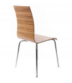 chaise design (non empilable) zebré en bois Boyer