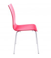 chaise design (non empilable) rouge en bois Boyer