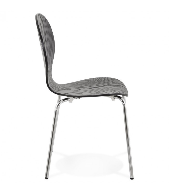 Chaise design noir en bois Knight