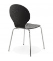 Chaise design noir en bois Knight