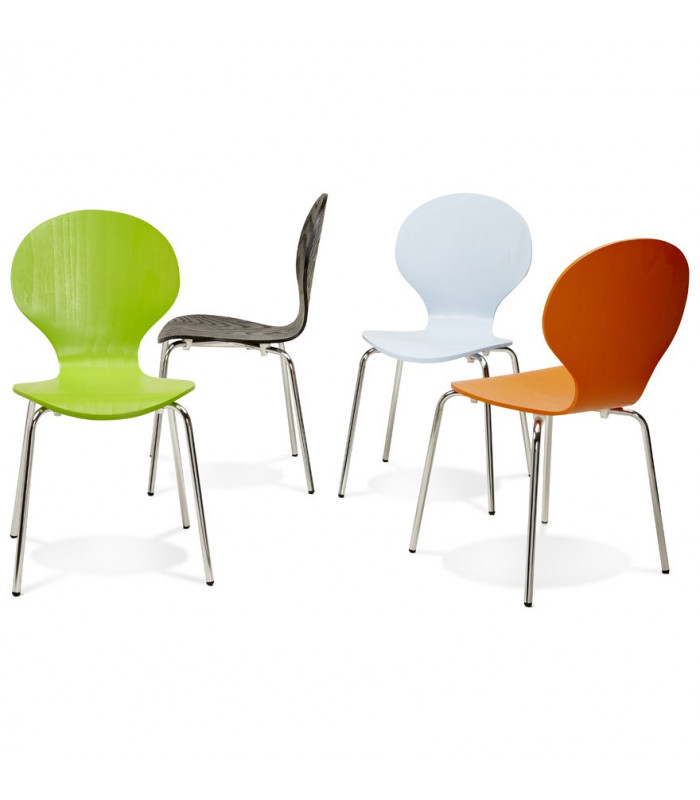 Chaise design noir en bois Knight