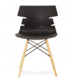 Chaise design noir en plastique Nautical