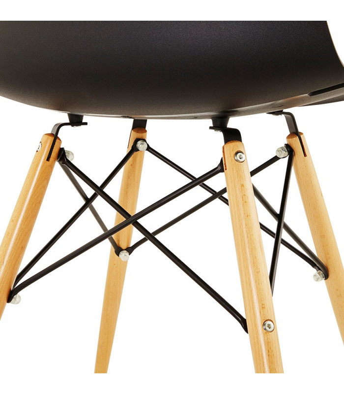 Chaise design noir en plastique Nautical