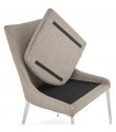 Chaise design gris en tissu Avery
