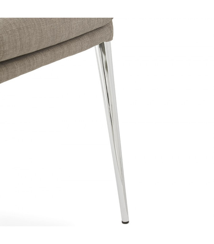Chaise design gris en tissu Avery